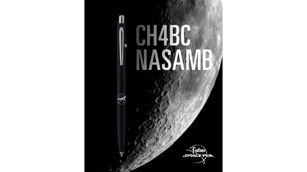 Fisher Space Pen Shuttle Space Pen With Chrome Accents And NASA Meatball Logo - Image 6