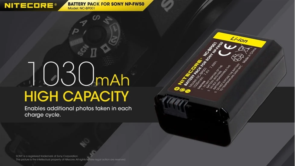 Nitecore NC-BP001 Camera Battery - Image 5