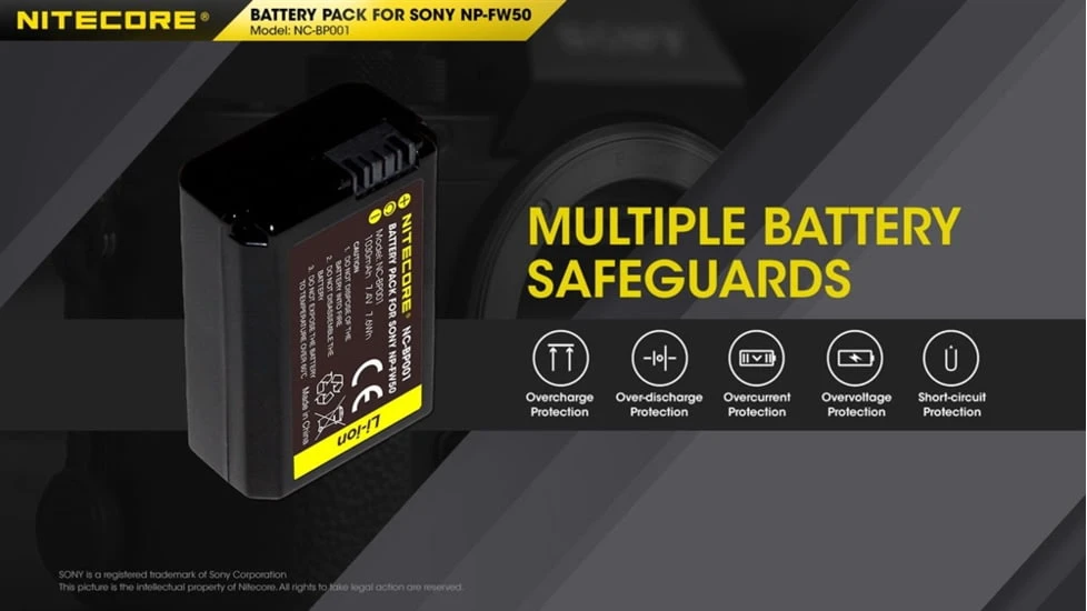 Nitecore NC-BP001 Camera Battery - Image 3