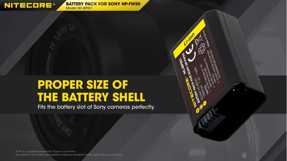 Nitecore NC-BP001 Camera Battery - Image 4