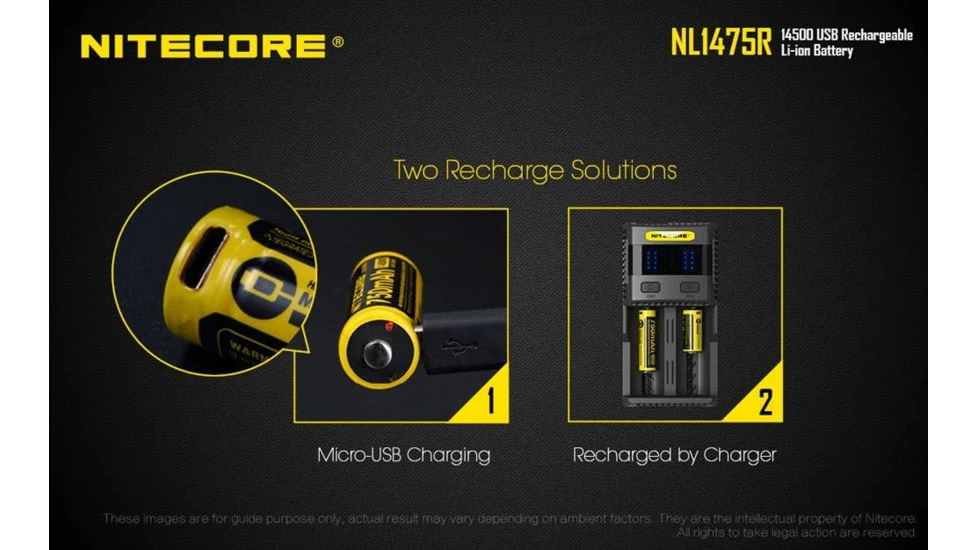 Nitecore NL1475R 750mAh USB Rechargeable 14500 Battery - Image 3