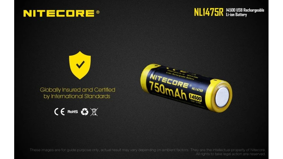 Nitecore NL1475R 750mAh USB Rechargeable 14500 Battery - Image 9
