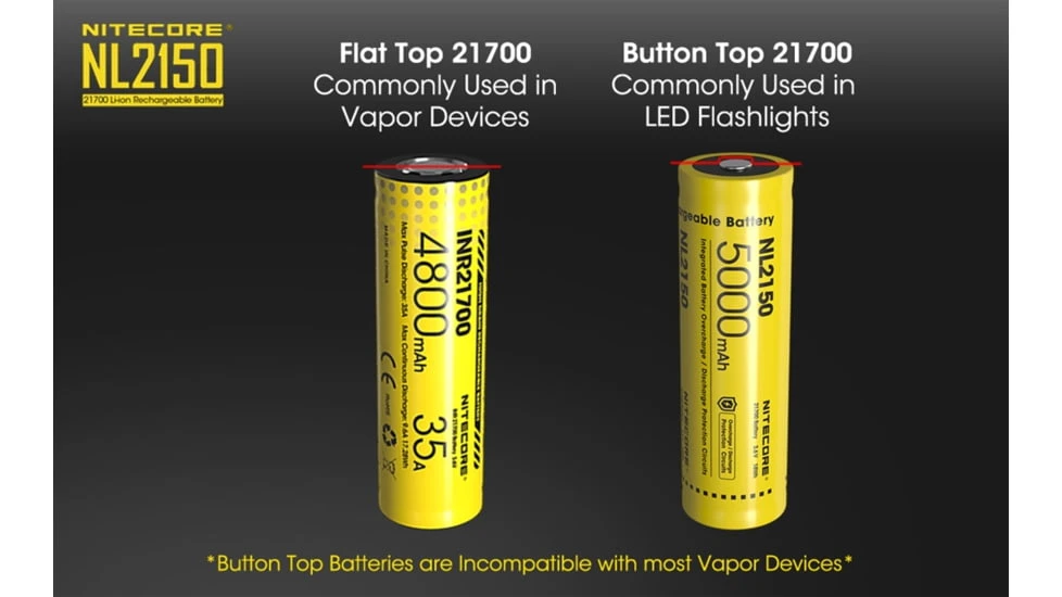 Nitecore NL2150 21700 5000mAh Rechargeable Li-ion Battery - Image 2