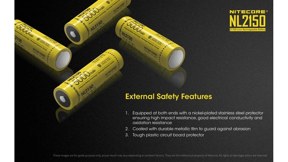 Nitecore NL2150 21700 5000mAh Rechargeable Li-ion Battery - Image 11