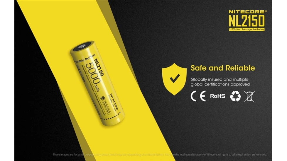 Nitecore NL2150 21700 5000mAh Rechargeable Li-ion Battery - Image 8