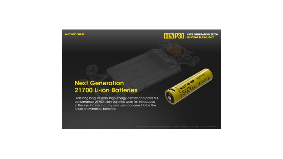 Nitecore NL2150R 21700 5000mAh USB-C Rechargeable Li-ion Battery - Image 2