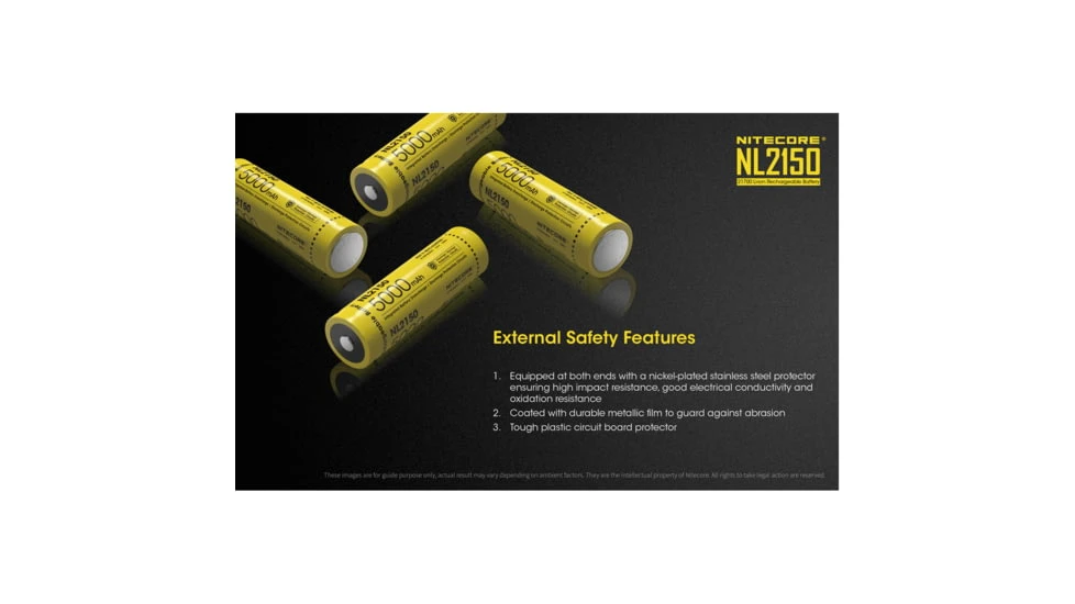 Nitecore NL2150R 21700 5000mAh USB-C Rechargeable Li-ion Battery - Image 4