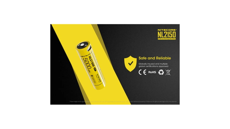 Nitecore NL2150R 21700 5000mAh USB-C Rechargeable Li-ion Battery - Image 6