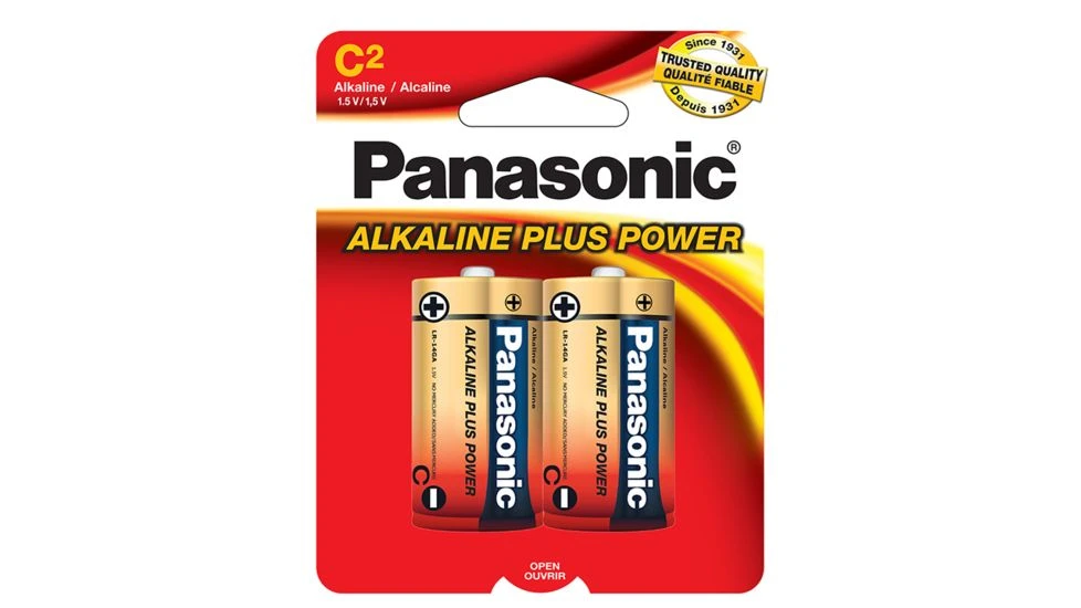Panasonic Alkaline Size C Plus Power Batteries - Pack